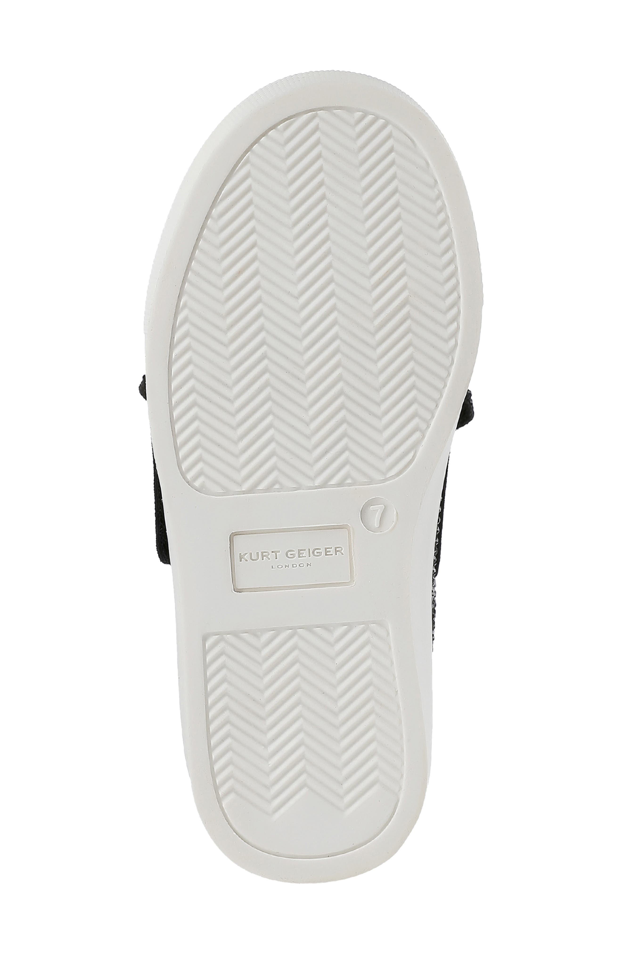 Kurt Geiger London Kids' Mini Laney Bow Platform Sneaker, Alternate, color, Black/White