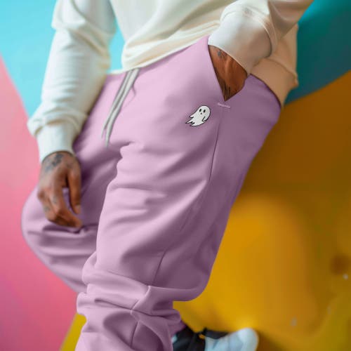 Dalix Mens Ghost Fleece Jogger Sweatpants In Lavender