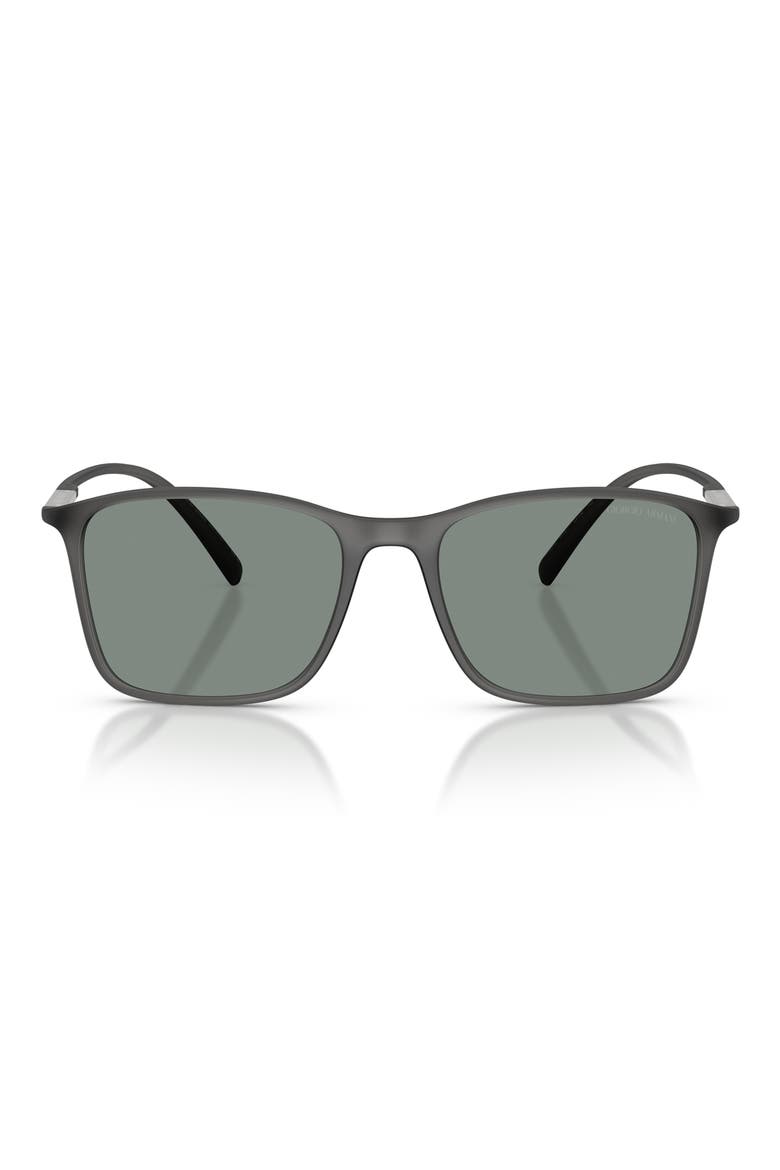54mm Square Sunglasses, Main, color, TRANSPARENT GREY / GREY