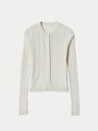 GOBI Mongolian Cashmere Hidden Button-Front Cashmere Silk Cardigan