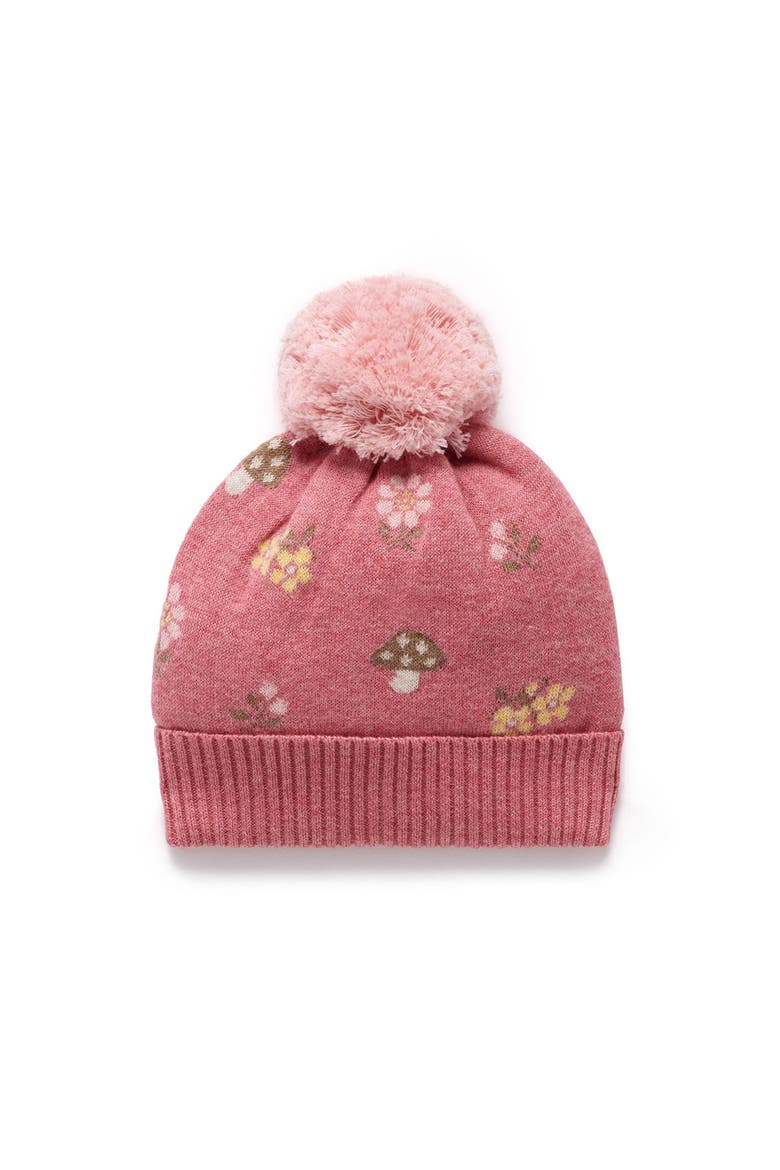 Girls' Magical Forest Knit Beanie, Main, color, Toadstool Jaquard
