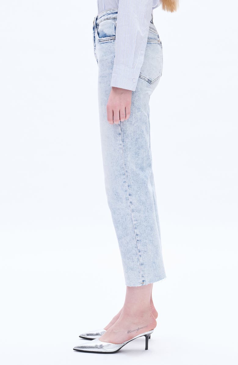 Bayeas High Waist Distressed Straight Leg Jeans, Alternate, color, Paradise