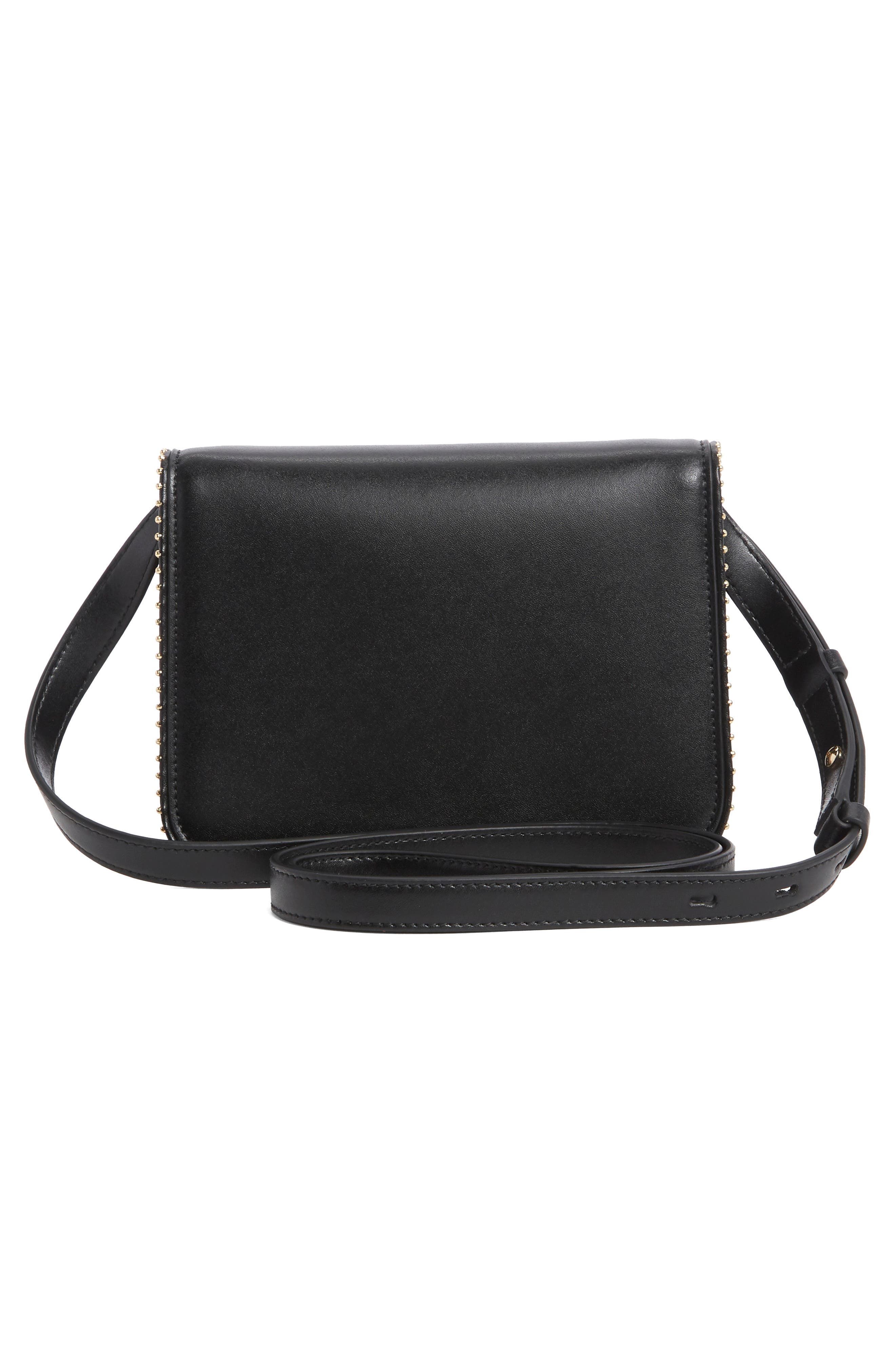 FERRAGAMO Vara Leather Crossbody Bag, Alternate, color, Black