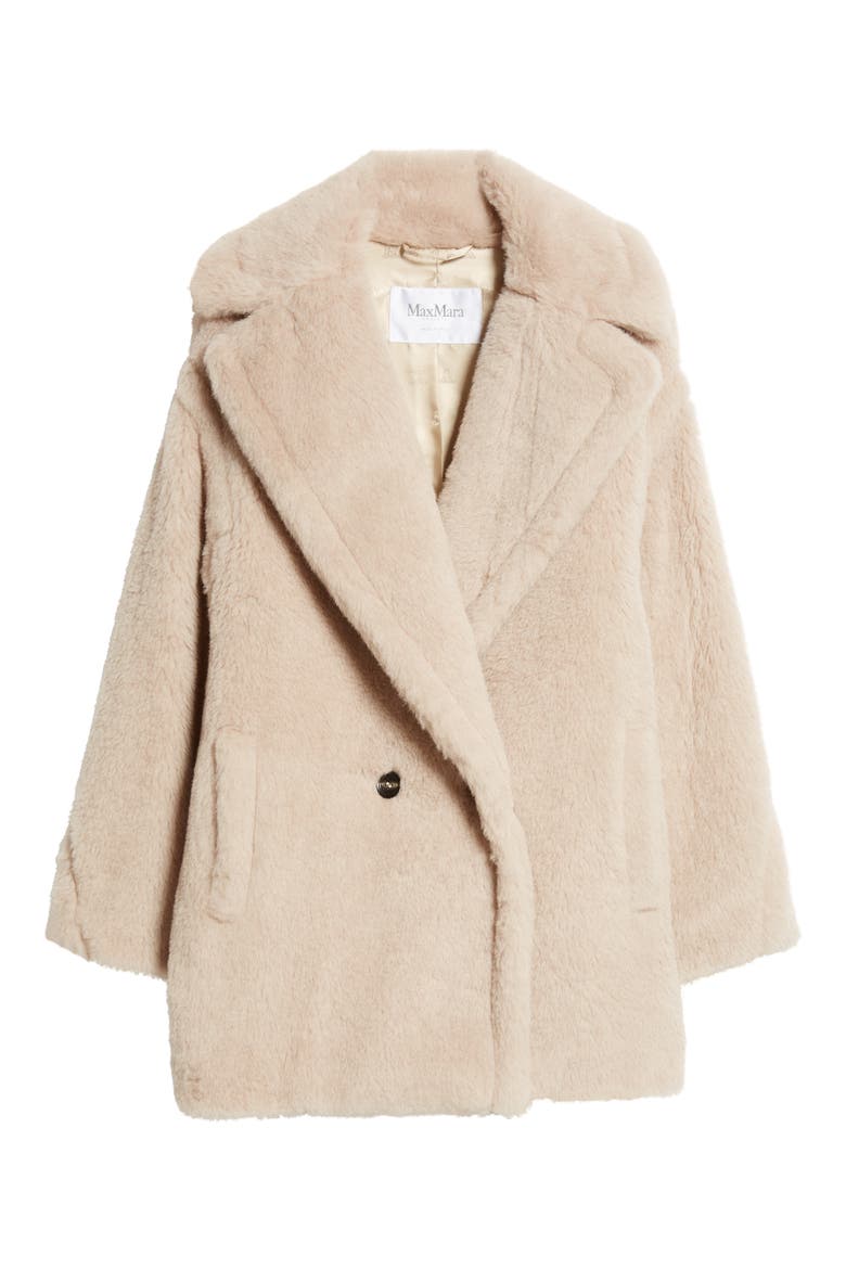 Olga Teddy Short Coat, Alternate, color, SAND