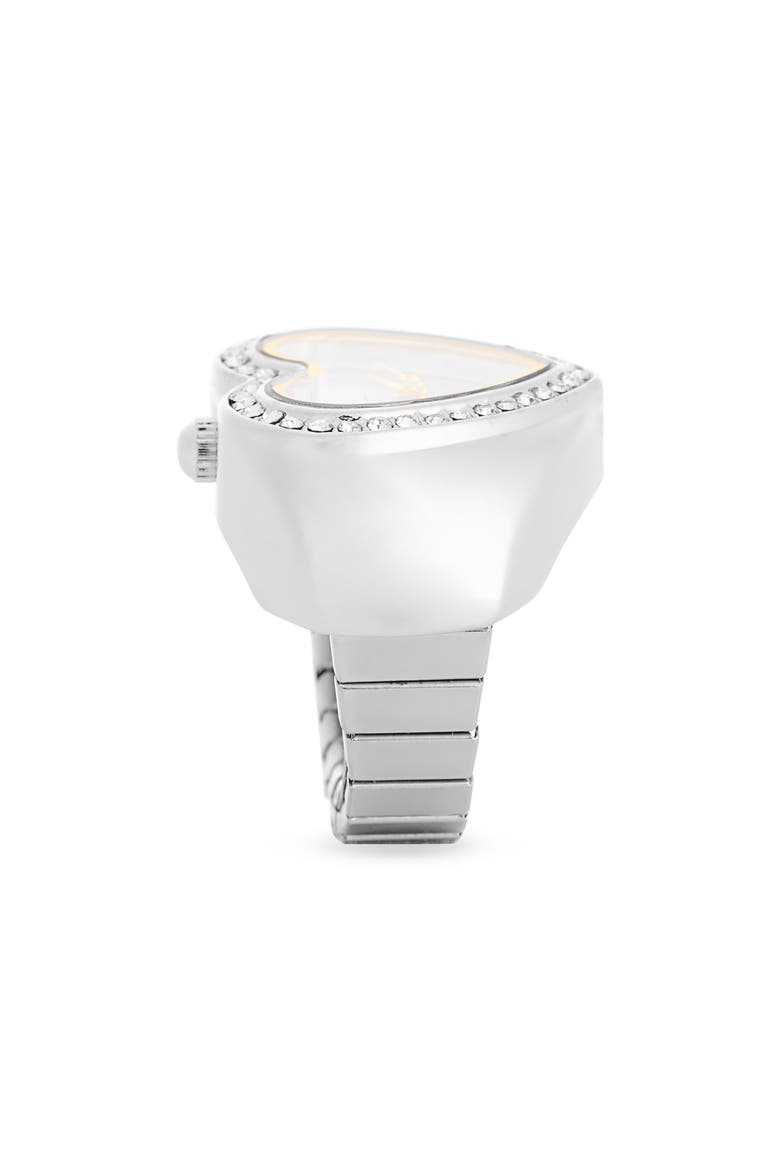 Heart Ring Watch, 20mm, Alternate, color, SILVER