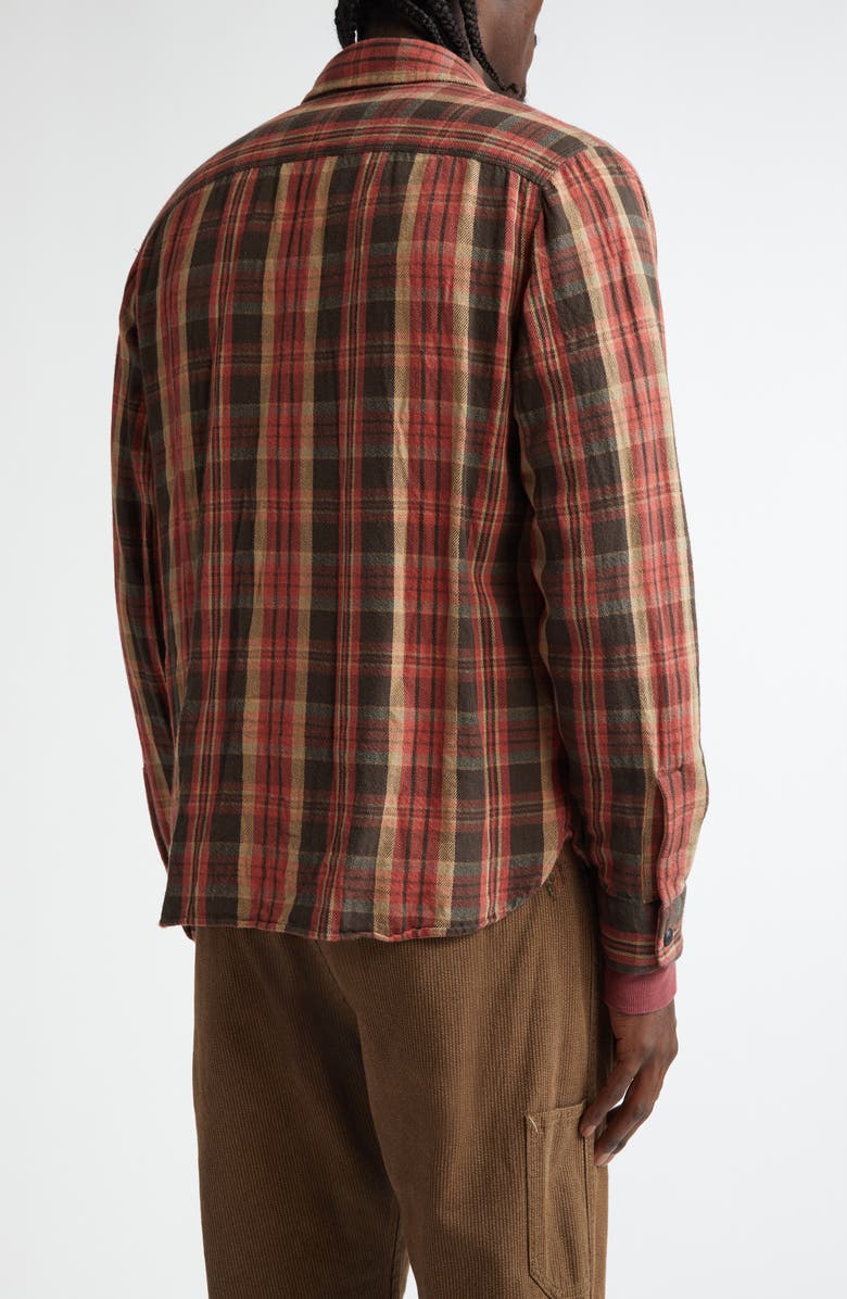 Double RL Plaid Cotton Twill Work Shirt, Alternate, color, 