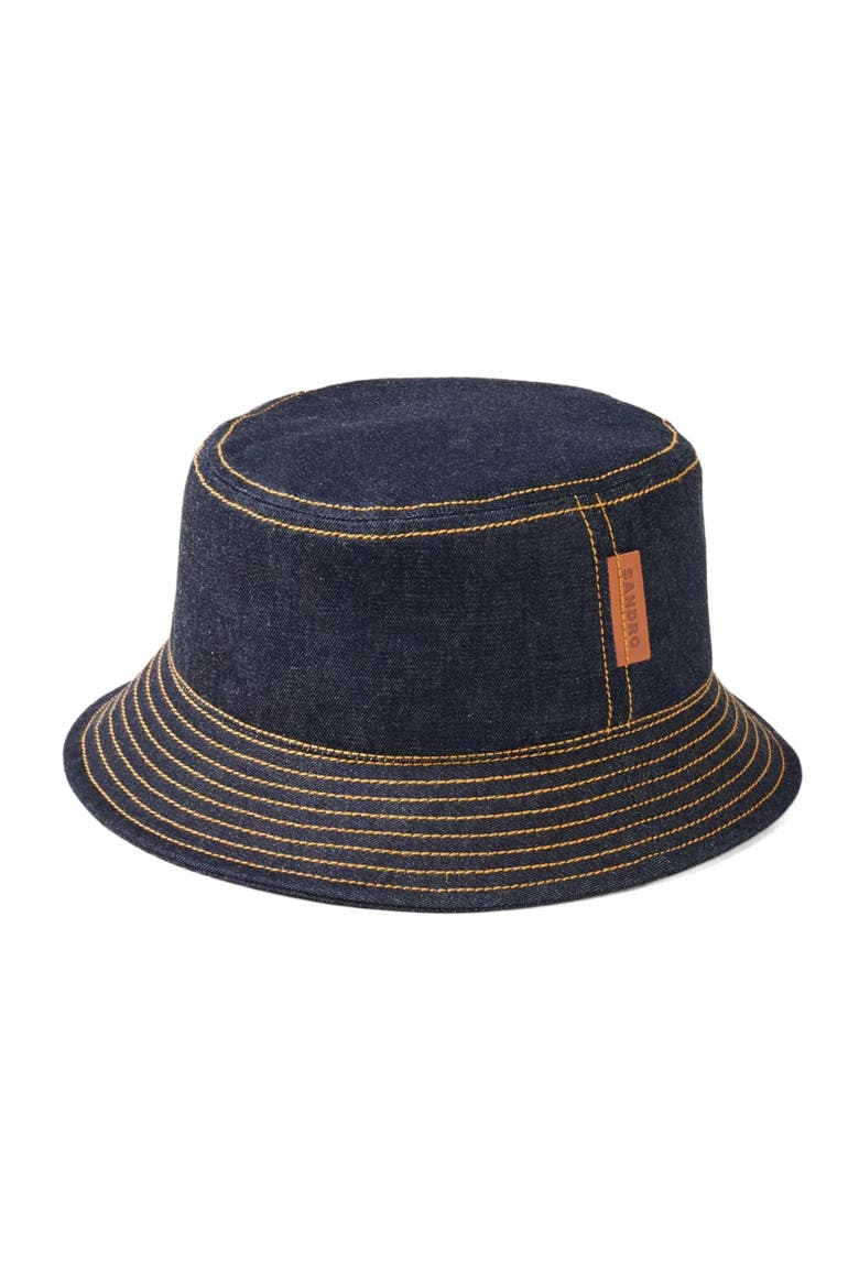 Denim bucket hat, Main, color, Navy blue