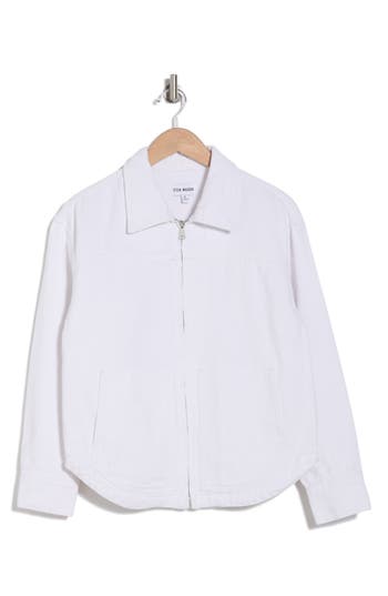 Steve Madden Denim Utility Shirt Jacket In White