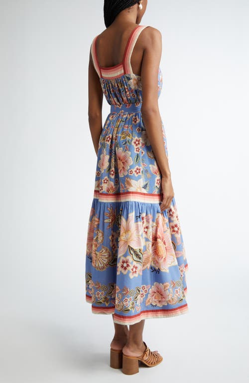 Farm Rio Super Bloom Tapestry Cotton Blend Dress In Super Bloom Tapestry