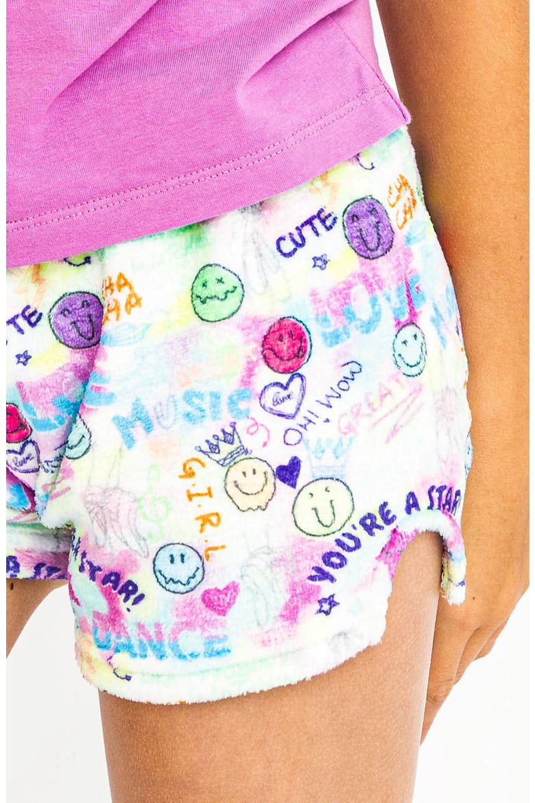Let's Dance Plush Lounge Shorts, Alternate, color, Multicolor