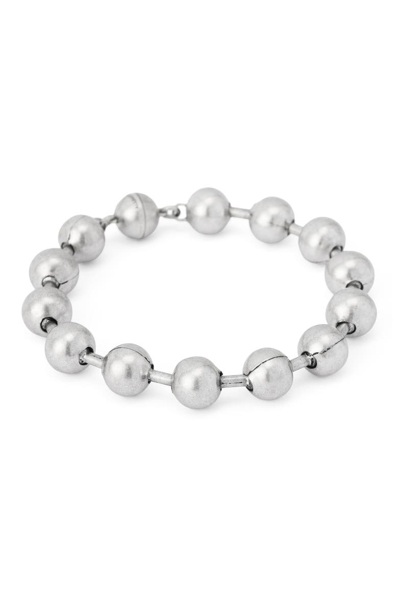 Ball Chain Flexible Bracelet, Main, color, WARM SILVER