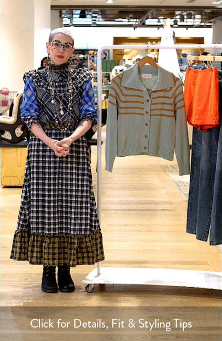 The Scholar Crochet Stripe Cardigan, sales video thumbnail