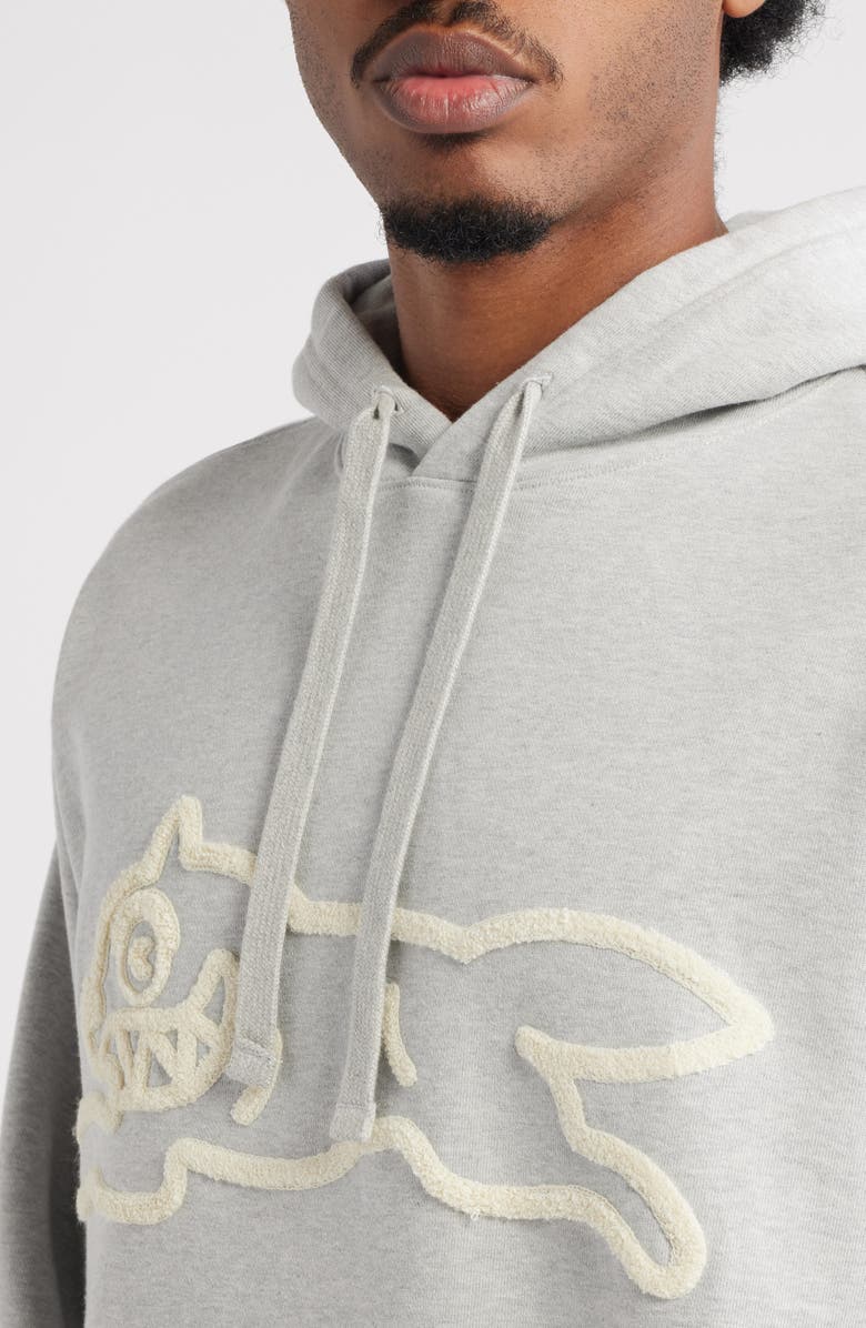 ICECREAM Sauce Logo Appliqué Hoodie, Alternate, color, Heather Gray
