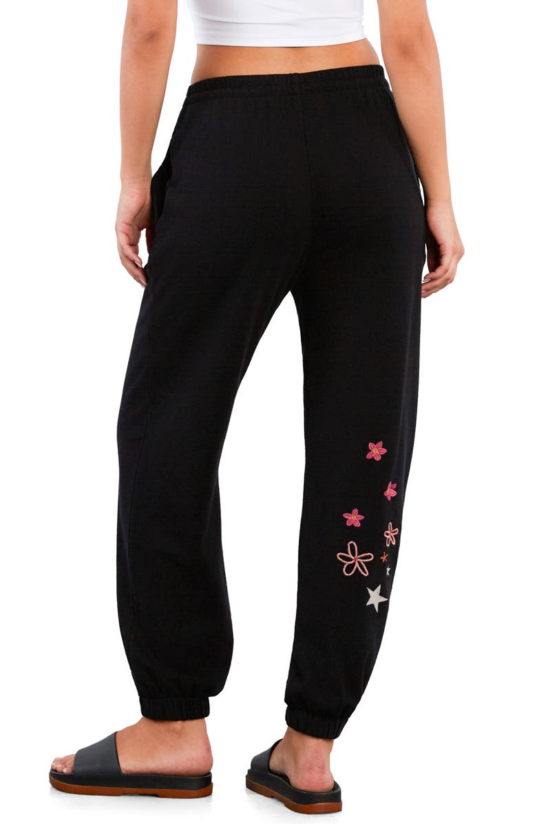 Billy T In Full Bloom Embroidered Joggers, Alternate, color, Ink
