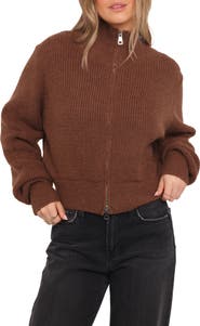 Petal & Pup Kourtney Rib Zip Cardigan