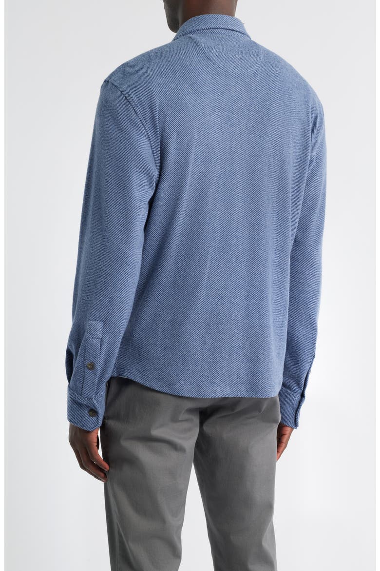 Carl Brushed Knit Button-Up Shirt, Alternate, color, LAGUNA BLUE