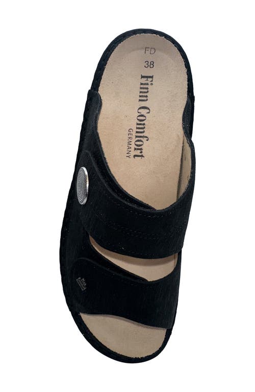 Finn Comfort Sansibar Slide Sandal In Black Astor