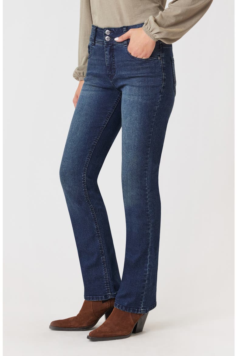 Curvy Mid Rise Bootcut Jeans, Alternate, color, AMARYLLIS