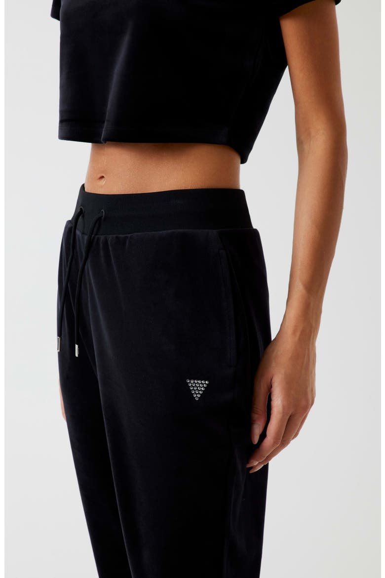Velvet Joggers, Alternate, color, BLACK-BLACK