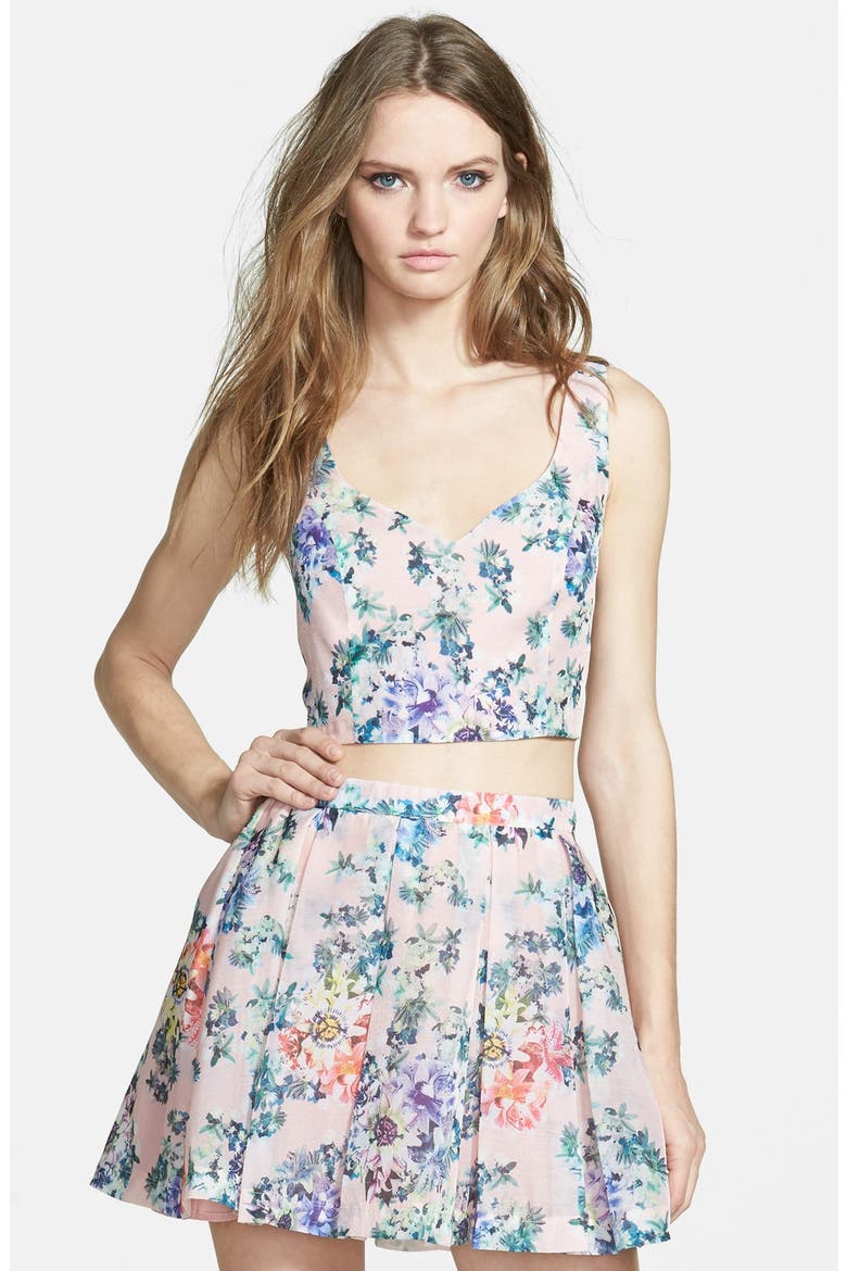 Floral Top, Main, color, PINK WHITE FLORAL