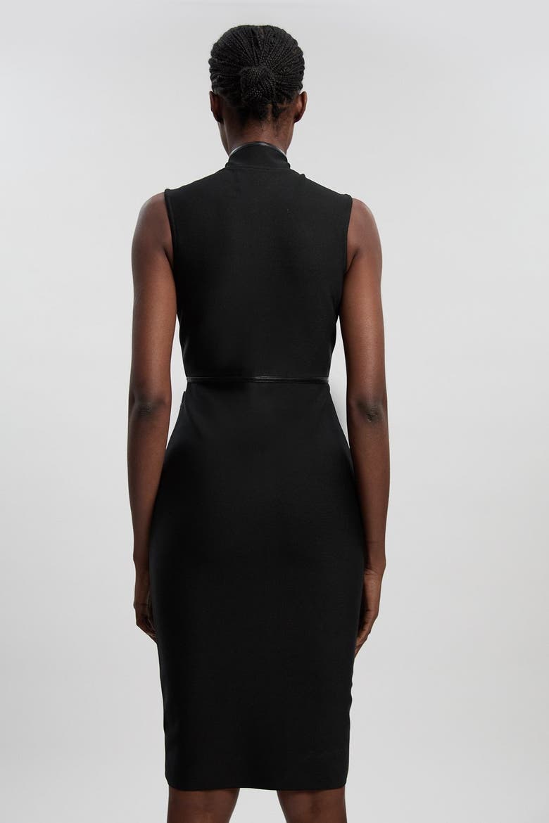 Military Bandage Midi Dress, Alternate, color, Black