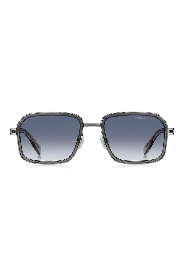 54mm Gradient Square Sunglasses, Main, color, RUTHENIUM GREY/ DK BLUE SF