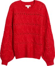 Treasure & Bond Cable Crewneck Sweater