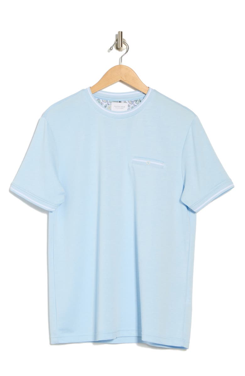 Cactus Man Dressy Textured Crewneck T-Shirt, Alternate, color, Blue