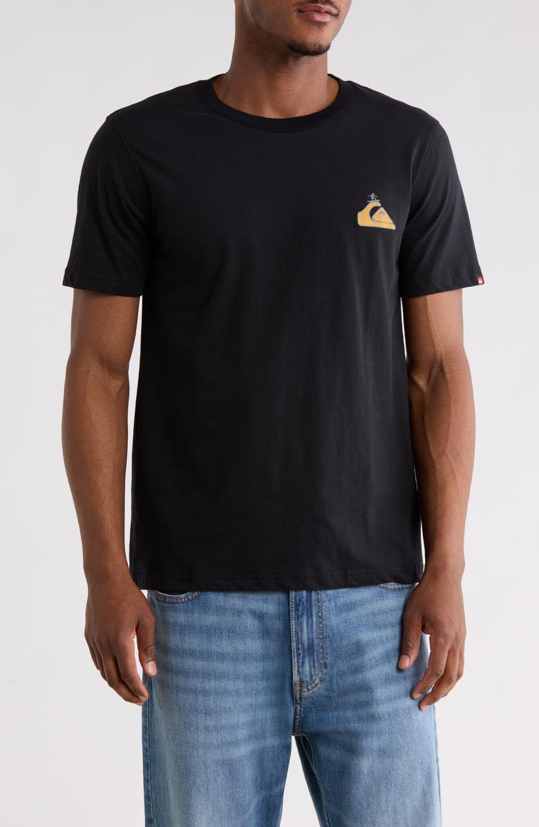Quiksilver Stint Cotton Graphic T-Shirt, Main, color, Black