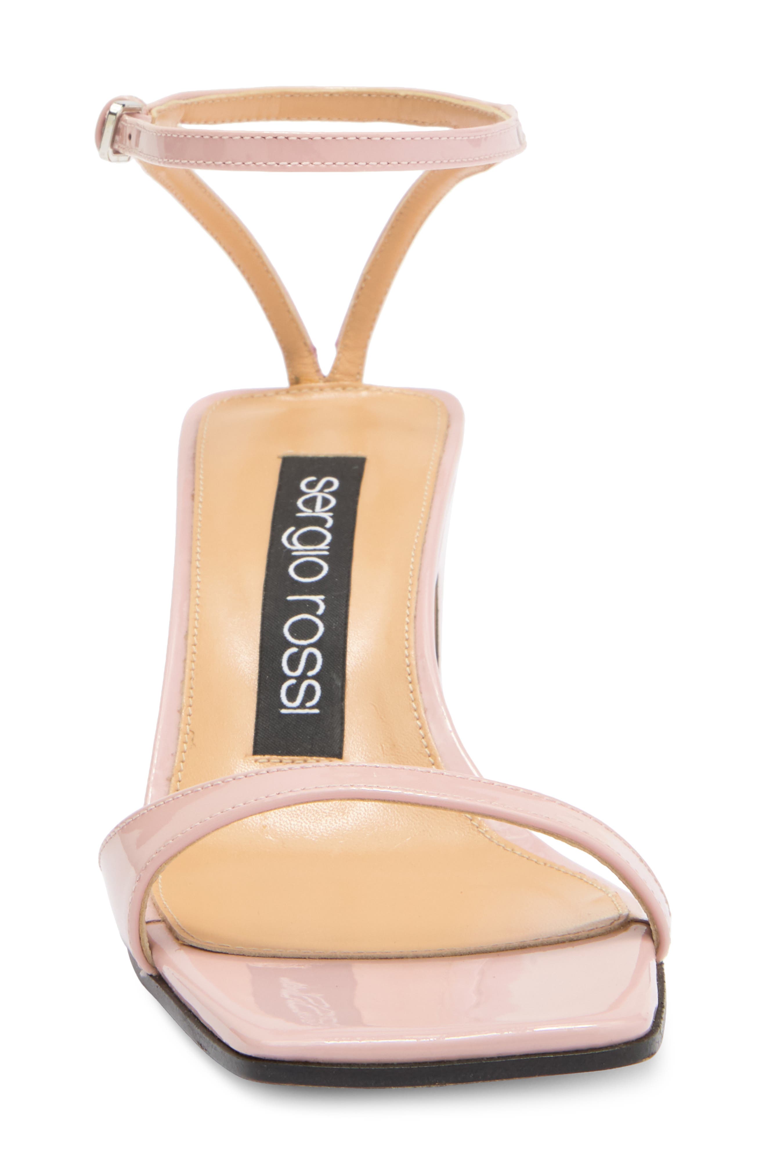 Sergio Rossi Kitten Heel Ankle Strap Sandal, Alternate, color, 