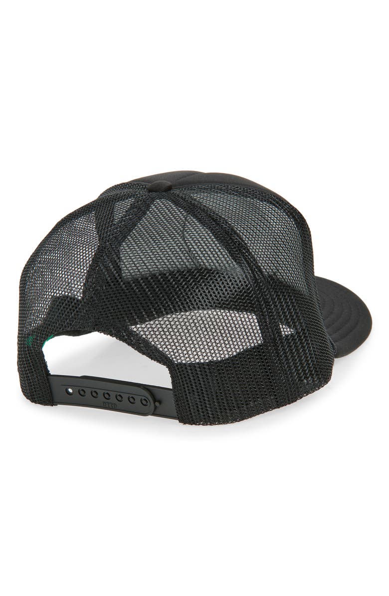 Friday Feelin’ Good Karma Trucker Hat, Alternate, color, Black