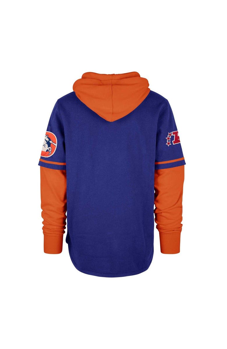 '47 Men's '47 Royal Denver Broncos Shortstop Pullover Hoodie, Alternate, color, 