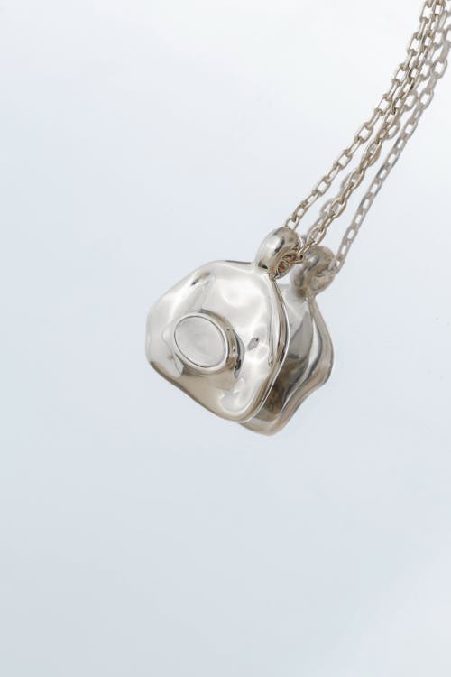 Classicharms Aria Gemstone Pendant Necklace And Figaro Chain Layering Set In Metallic