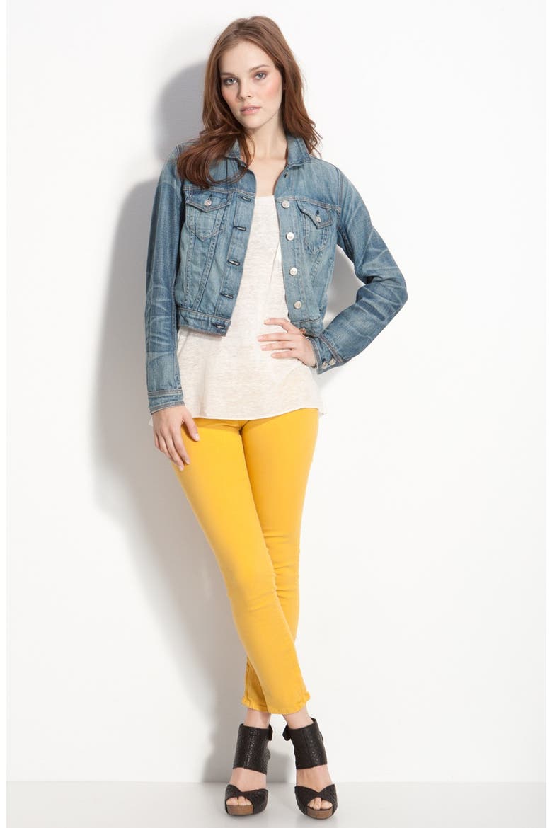 Crop Denim Jacket, Alternate, color, PERFECT BLUE