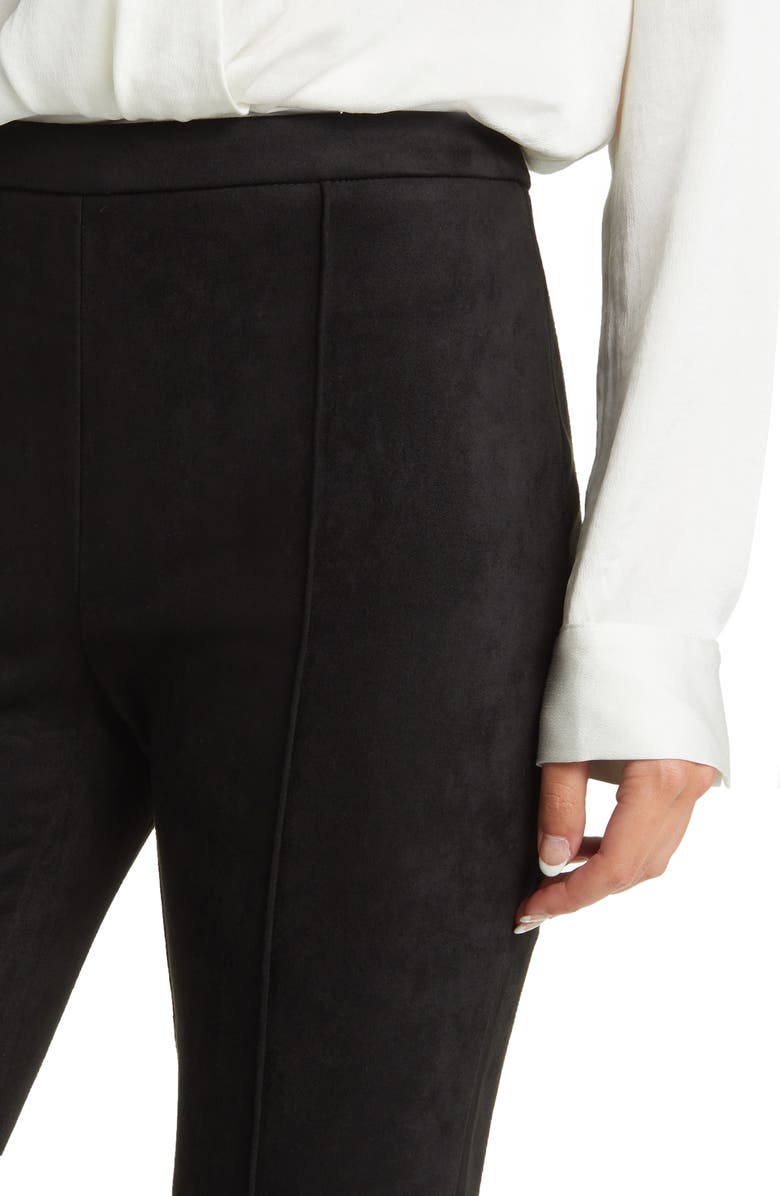 Vince Camuto Pintuck Faux Suede Leggings, Alternate, color, 