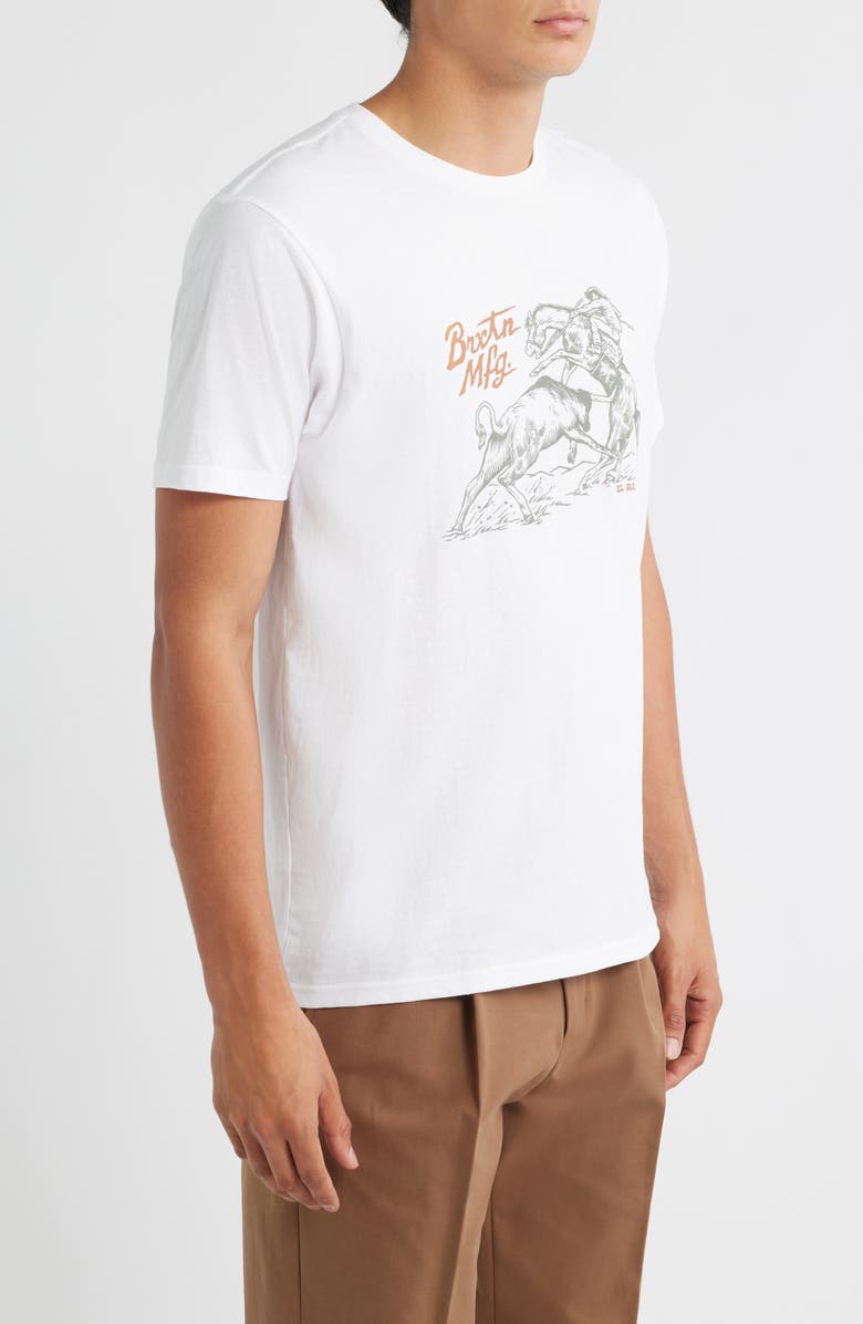 Brixton Wellston Tailored Fit Cotton Graphic T-Shirt, Alternate, color, White