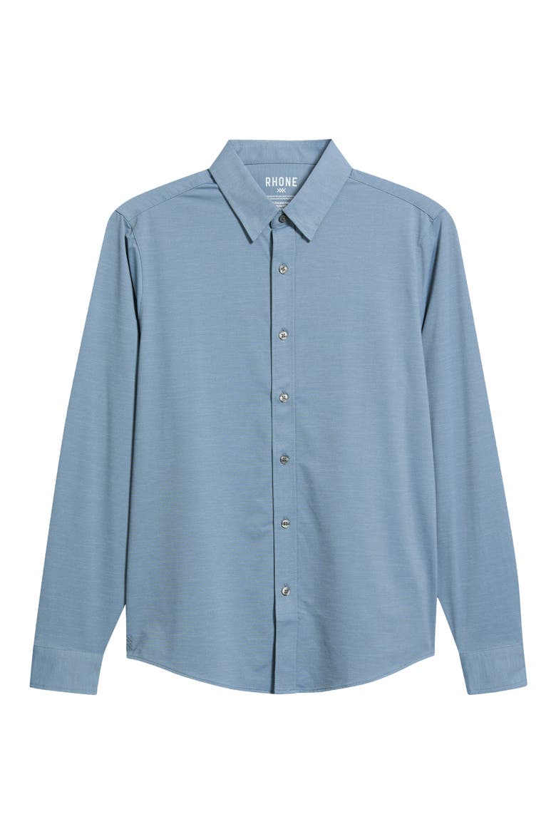 Commuter Slim Fit Button-Up Shirt, Main, color, SHADOW BLUE OXFORD