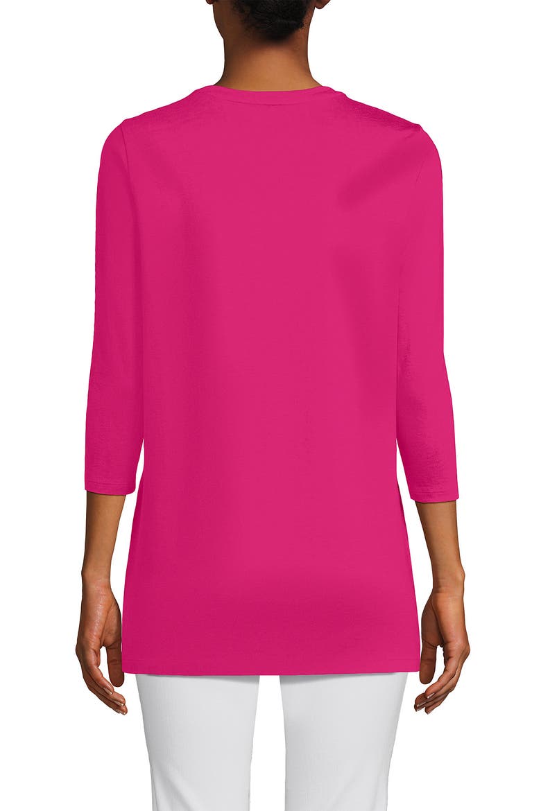 Cotton Supima Tunic, Alternate, color, Cherry Fuchsia