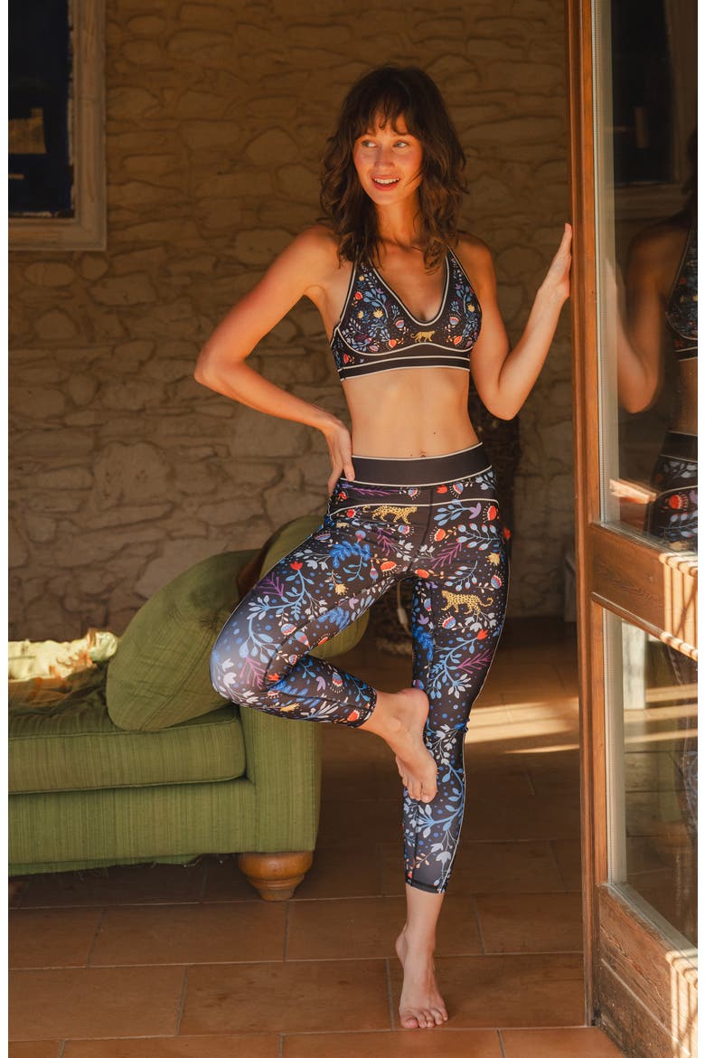 Amazon Rainforest High-Waisted 7/8 Leggings, Alternate, color, Blue