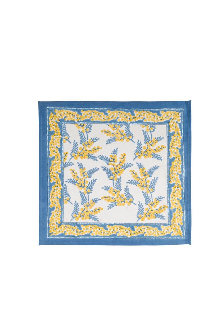 Mimosa Napkins, Alternate, color, Blue, Yellow 19" x 19"