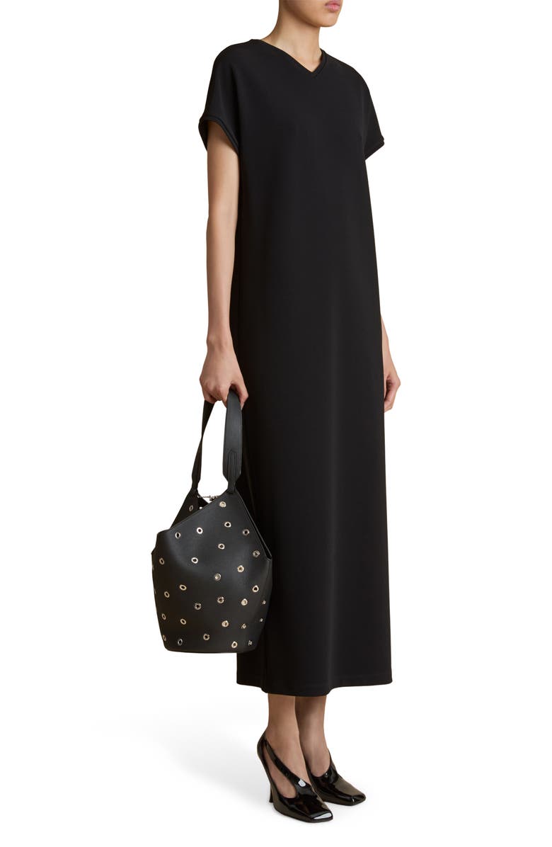 Khaite Webster Dolman Sleeve Satin Dress, Alternate, color,