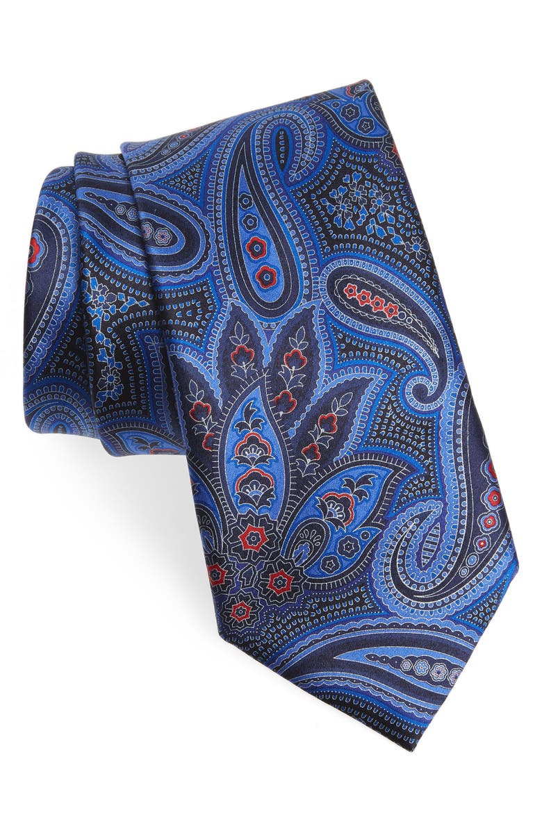 ZEGNA Ermenegildo Zegna Paisley Silk Tie, Main, color,