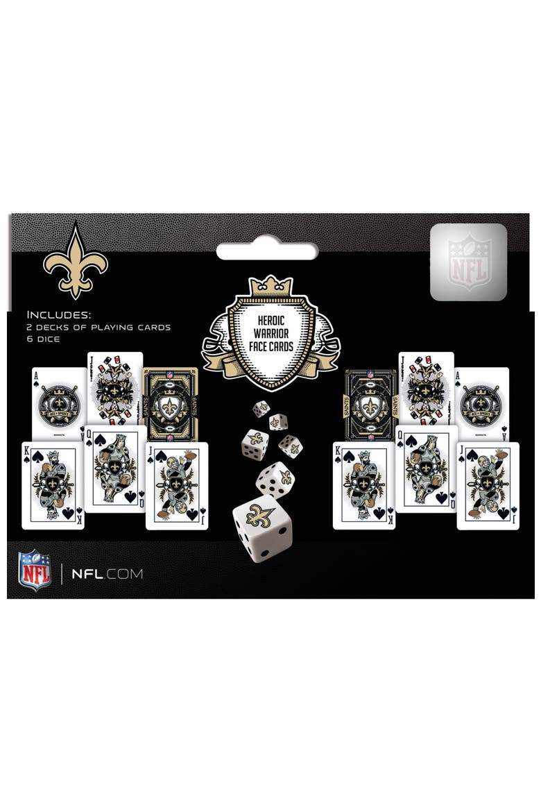 New Orleans Saints Playing Cards & Dice, Alternate, color, Multicolor