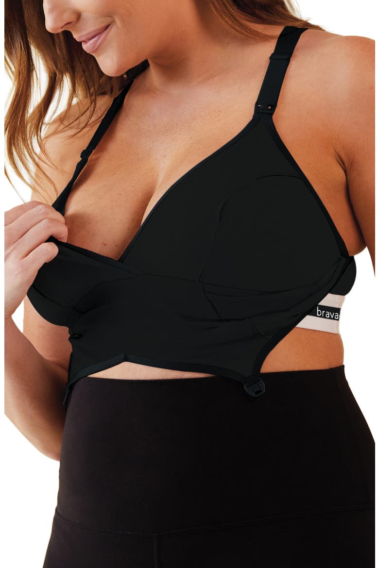 Original Full Cup Pumping & Nursing Bra, Alternate, color, BLACK