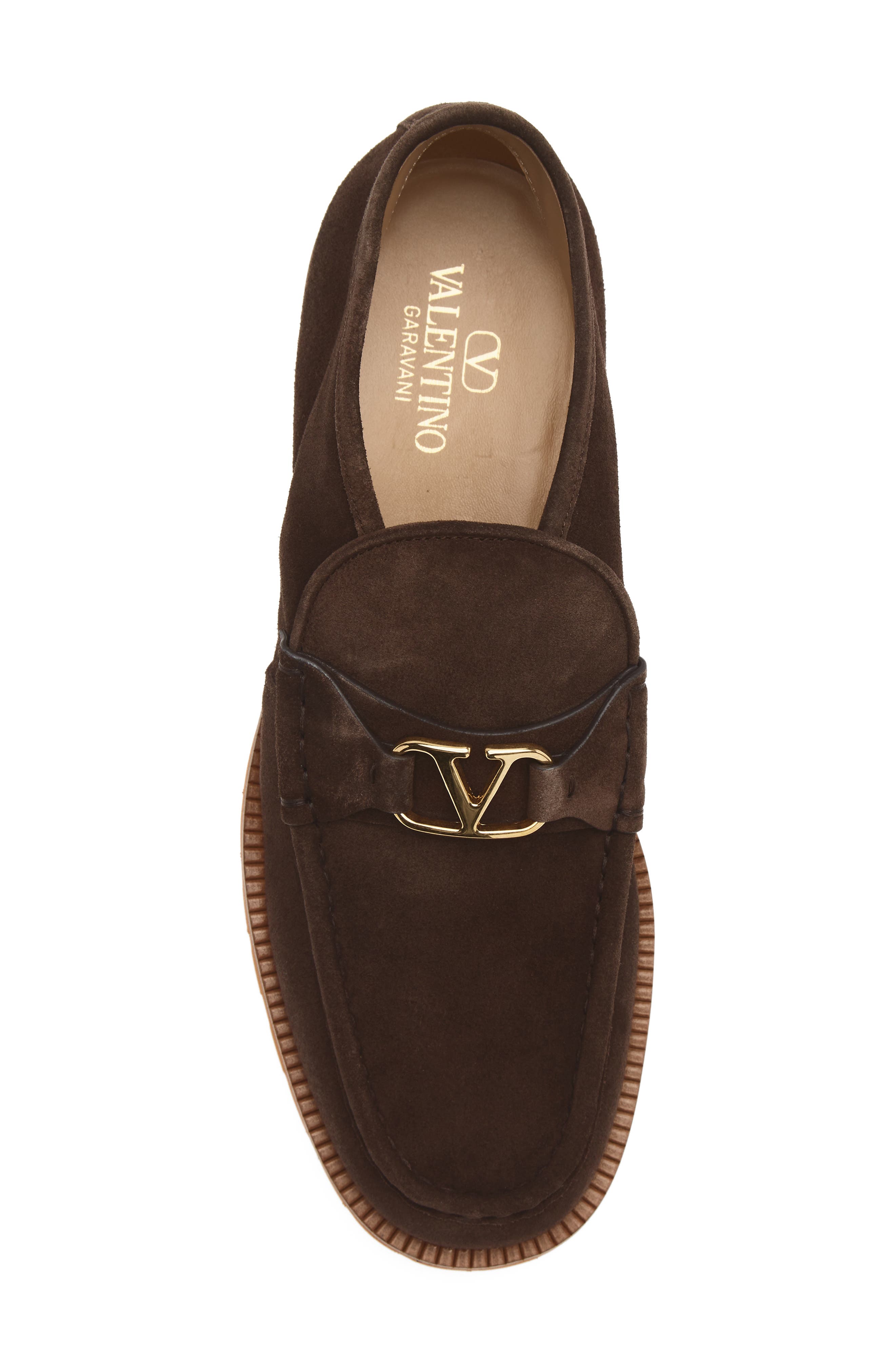 VLOGO Signature Leather Loafer Boot, Alternate, color, BROWN