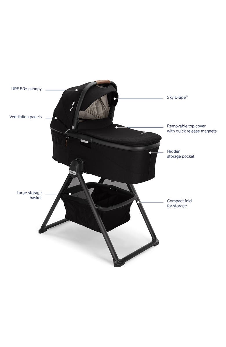 Nuna demi<sup>™</sup> grow bassinet + stand set, Alternate, color, Caviar