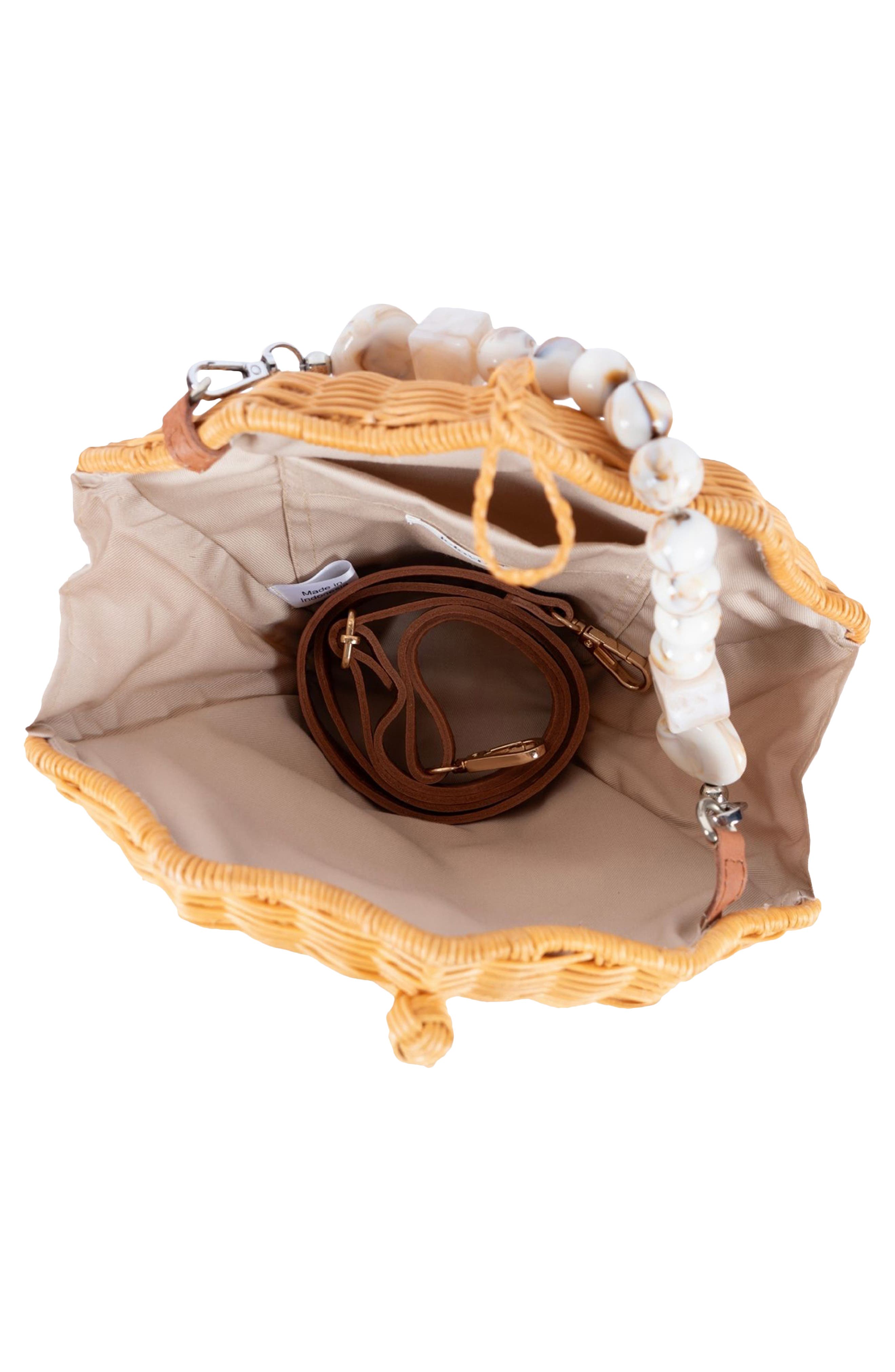 Jelavu Shellie Shell Basket Bag, Alternate, color, Marble Natural