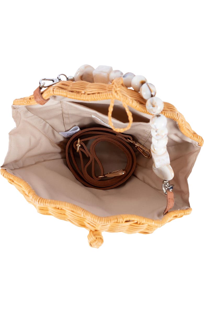 Jelavu Shellie Shell Basket Bag, Alternate, color, Marble Natural