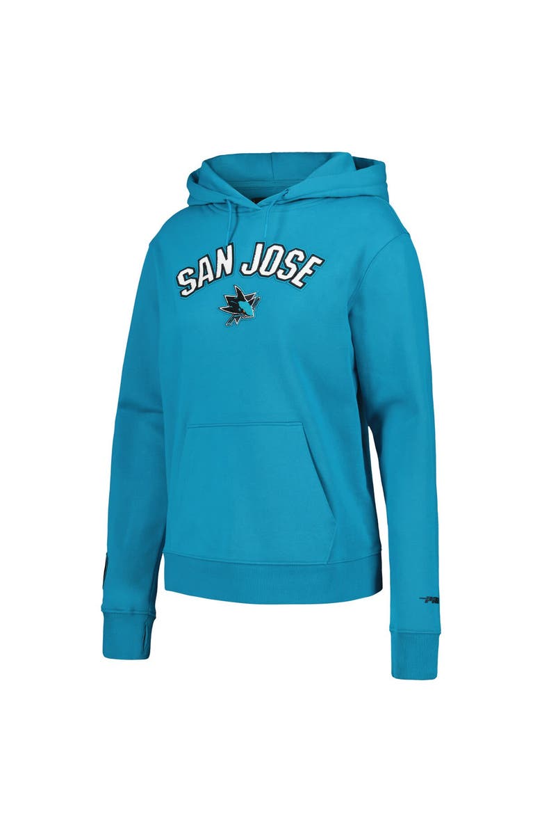 PRO STANDARD Women's Pro Standard Teal San Jose Sharks Classic Chenille Pullover Hoodie, Alternate, color, 