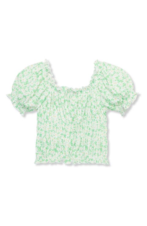 Kids' Floral Print Smocked Top (Toddler, Little Kid & Big Kid)